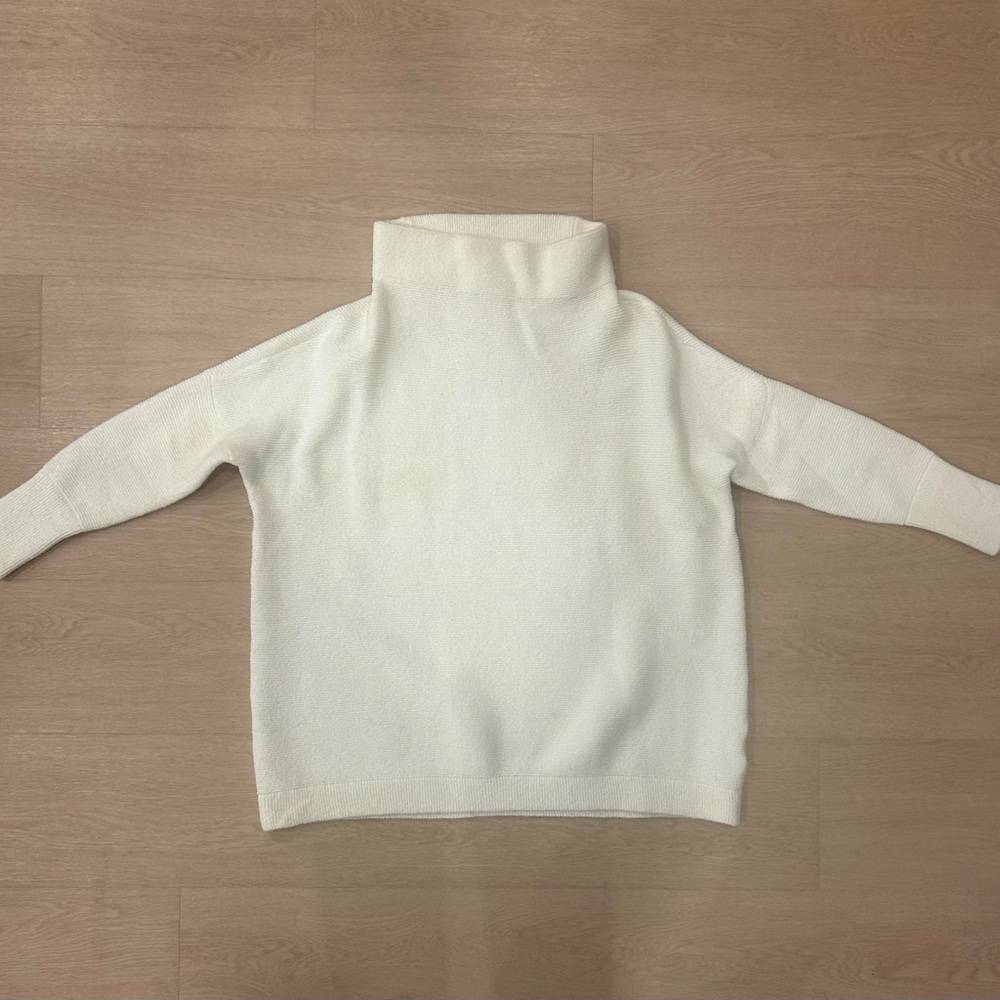 free people Ottoman oversized sweater in Ecru
